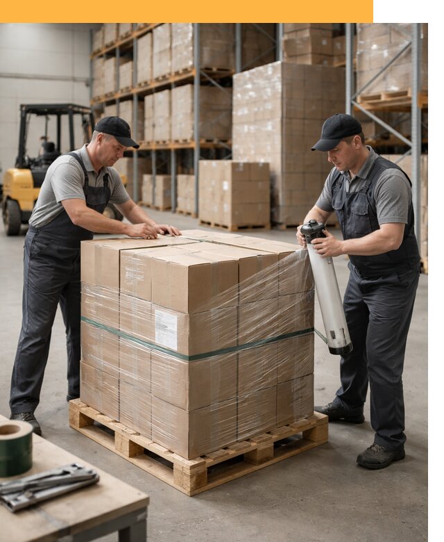 Упаковка и паллетирование грузов от 3575 руб: защита и крепление